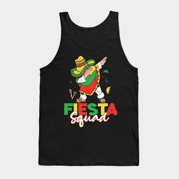 Fiesta Squad Dabbing Mexican Poncho Cinco de Mayo copy Tank Top by inksplashcreations